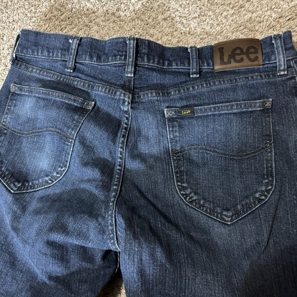 Lee Jeans Men’s 36x30 Blue Regular Fit Straight Leg Denim Cotton Blend - Picture 5 of 8